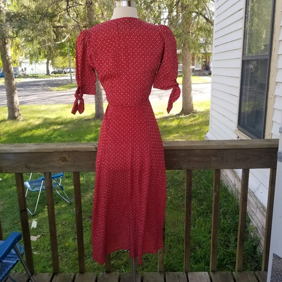 Reformation Royce Red Jasmine Wrap Midi Dress XS - Picture 6 of 8